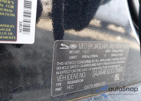 2018 Jaguar Xe 25T z USA, uszkodzony, nr VIN SAJAR4FX2JCP35800